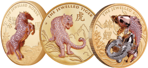 Gold Jewelled Series coins