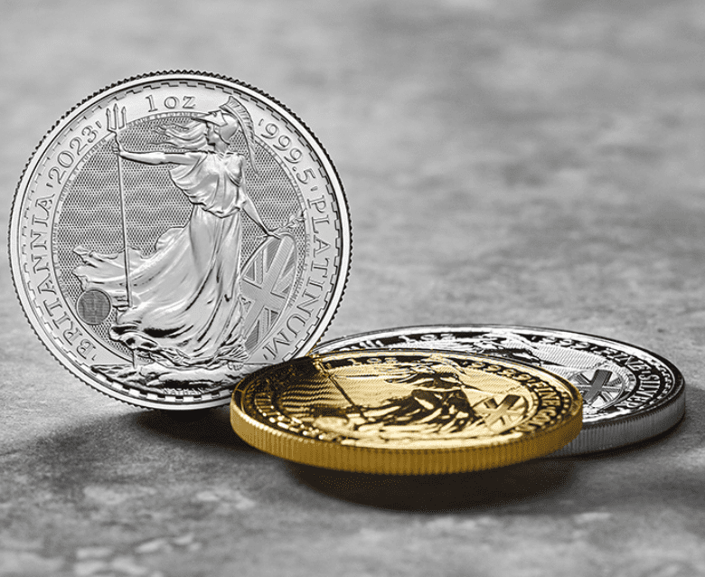 royal mint platinum britannia and gold britannia